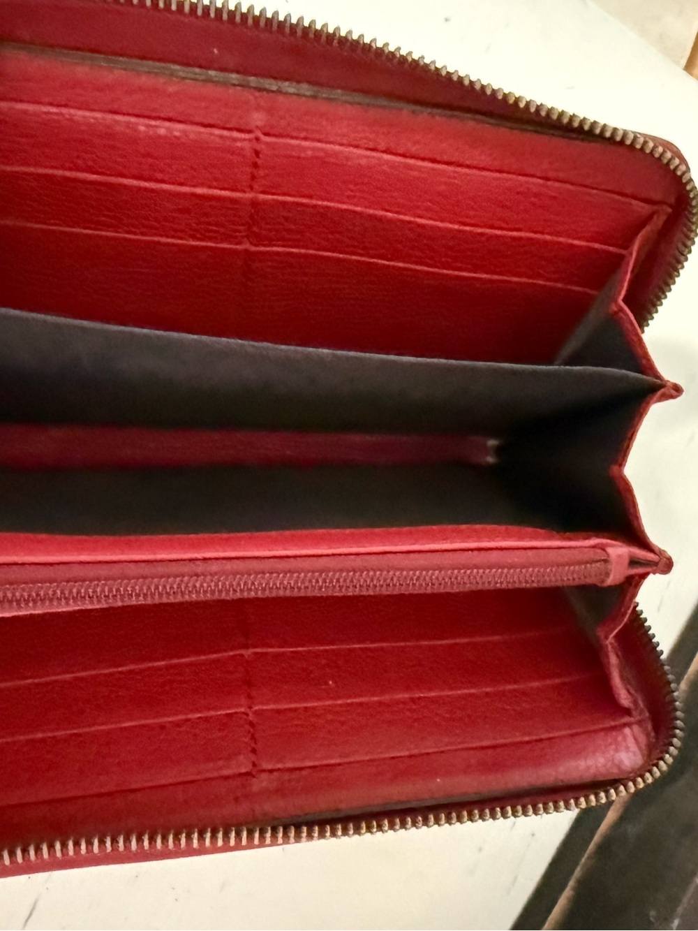 Gucci Red leather Coco Captain full zip long wallet - Picture 7 of 15